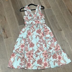 Umgee Mint and Coral Floral Dress